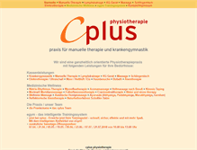 Tablet Screenshot of cplus-physio.de
